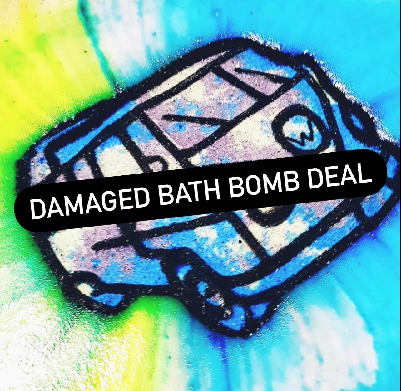 Damaged Blue Campervan Bath Bomb