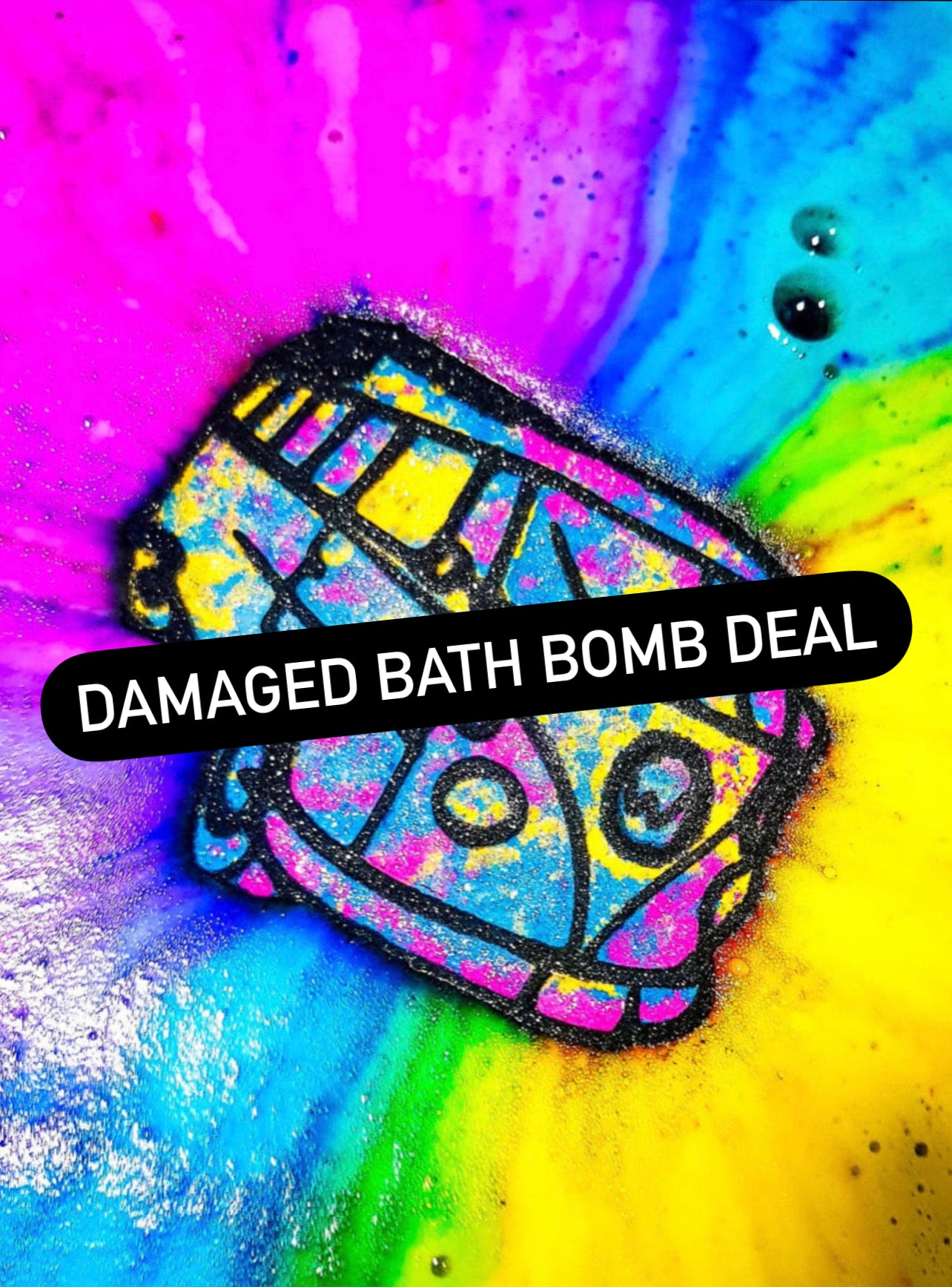 Damaged Rainbow Campervan Bath Bomb