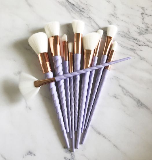 Lilac Unicorn Horn Brush Set - The Beauty Vault