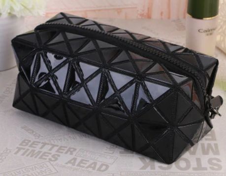 Diamond Makeup Bag Black - The Beauty Vault